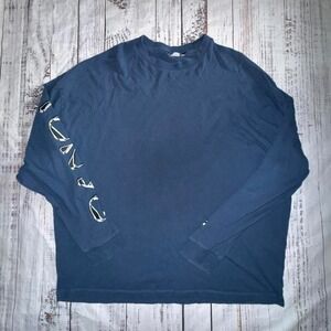 ASOS Men's Vaporwave style Navy long sleeve shirt size large